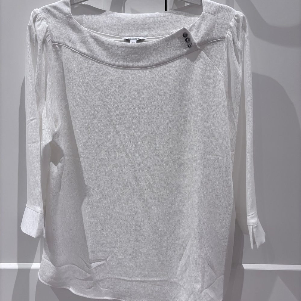 Reitmans White Blouse with Button Detail